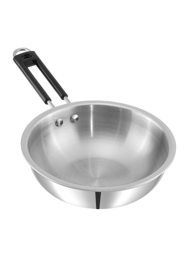 Kraft Futuretec Triply Stainless Steel Wok – 24 cm, 2.5 mm Thick Wok | Ideal for Stir-Frying, Sautéing & Tossing | Healthy Cooking with Less Oil & Even Heat Distribution - Image 1